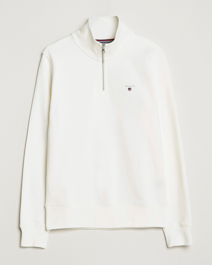 Herre | Trøjer | GANT | Original Shield Logo Half-Zip Eggshell