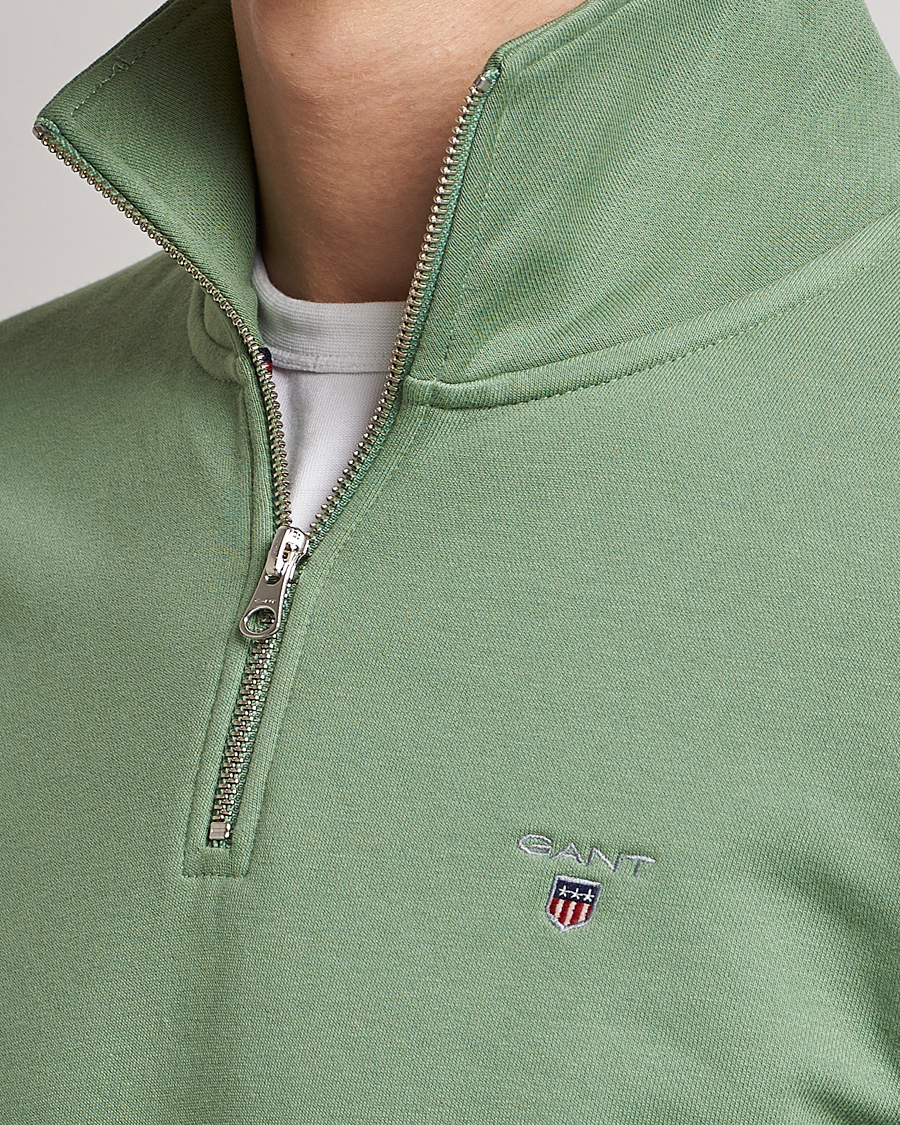 Herre | Trøjer | GANT | Original Shield Logo Half-Zip Kalamata Green