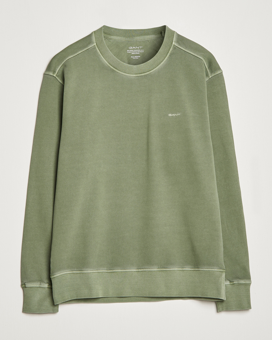 Herre | Trøjer | GANT | Sunbleached Crew Neck Sweatshirt Calamata Green