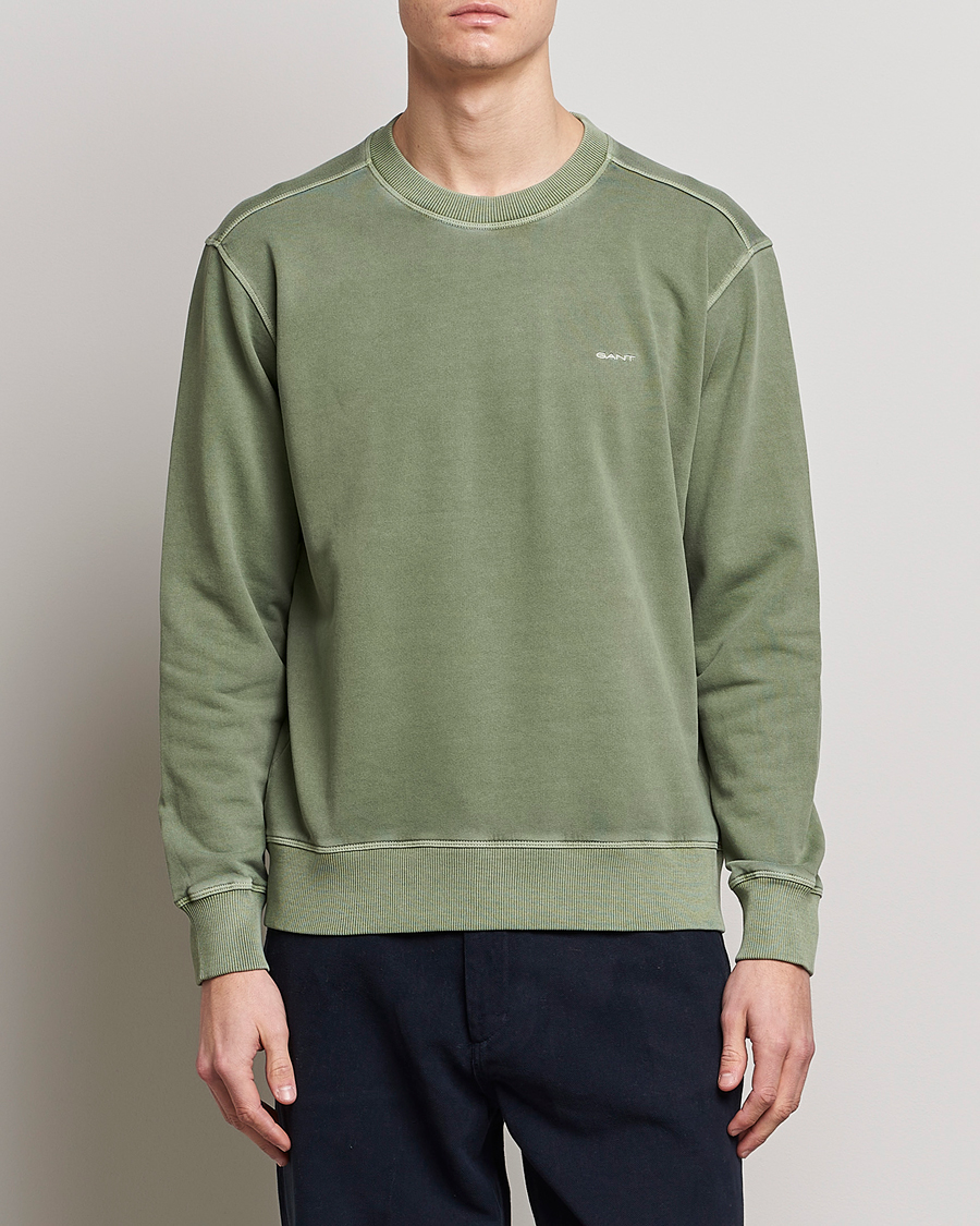 Herre | Trøjer | GANT | Sunbleached Crew Neck Sweatshirt Calamata Green