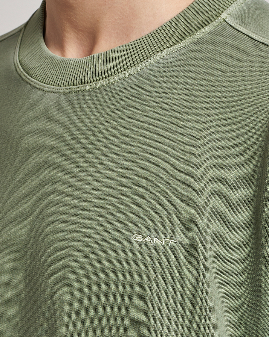 Herre | Trøjer | GANT | Sunbleached Crew Neck Sweatshirt Calamata Green