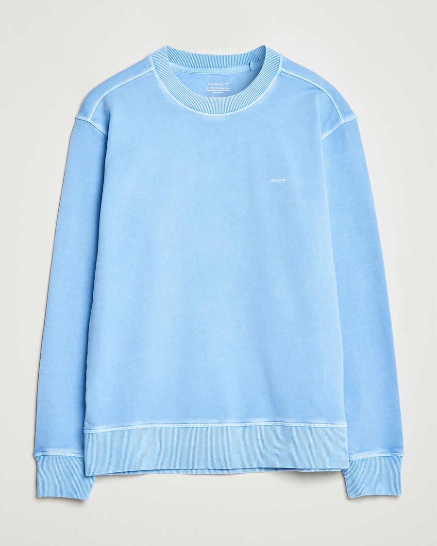 Herre | Trøjer | GANT | Sunbleached Crew Neck Sweatshirt Gentle Blue