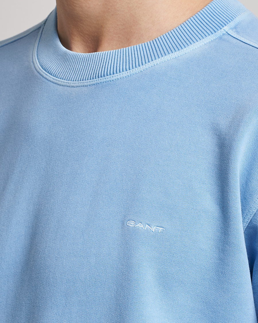 Herre | Trøjer | GANT | Sunbleached Crew Neck Sweatshirt Gentle Blue