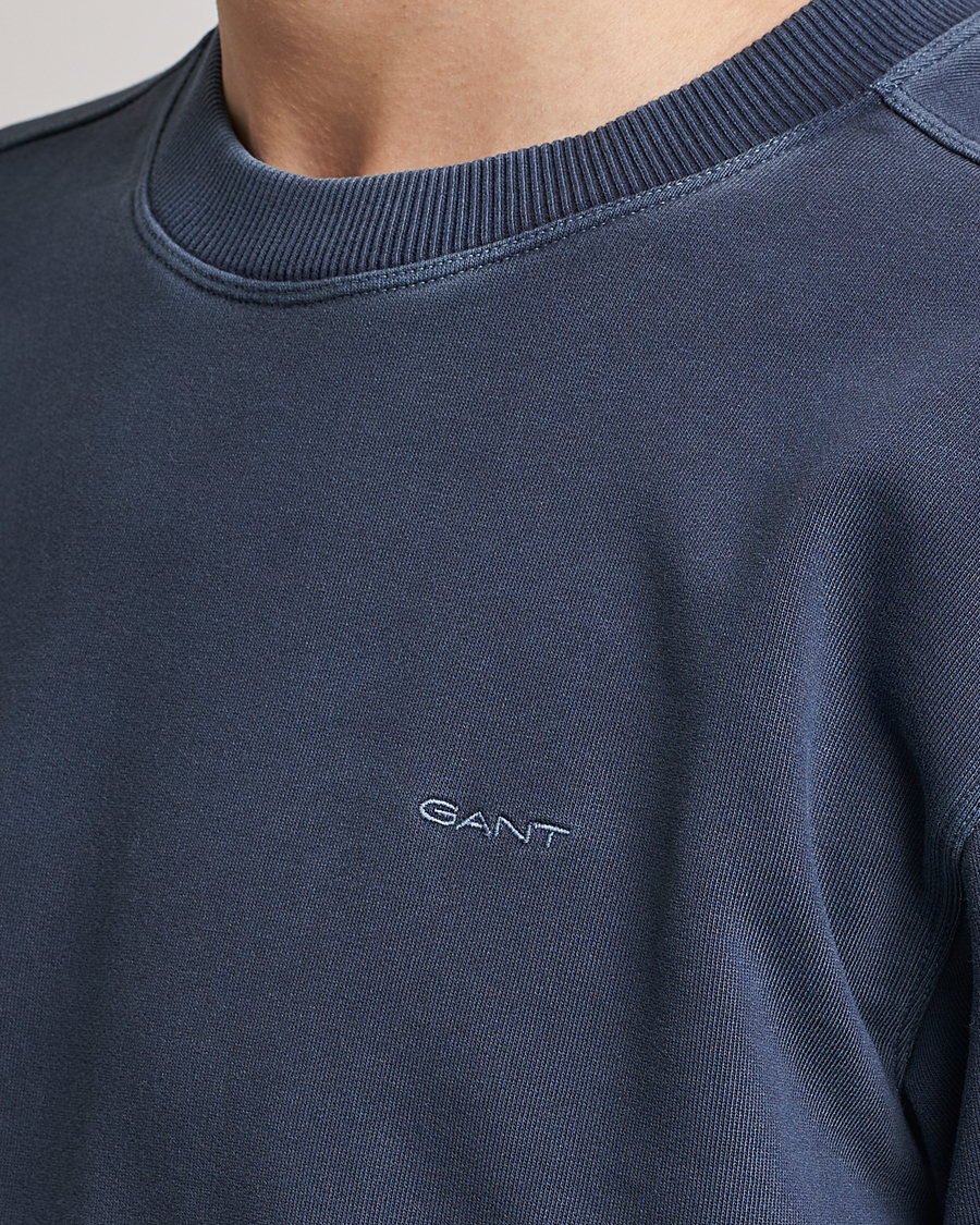 Herre | Trøjer | GANT | Sunbleached Crew Neck Sweatshirt Evening Blue