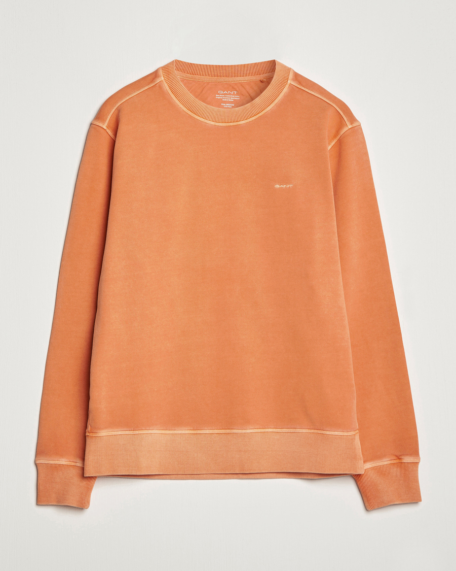Herre | Trøjer | GANT | Sunbleached Crew Neck Sweatshirt Orange