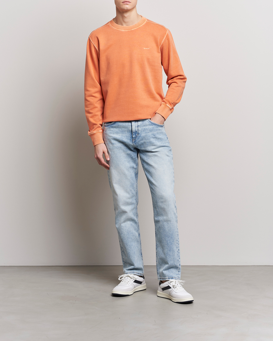 Herre | Trøjer | GANT | Sunbleached Crew Neck Sweatshirt Orange