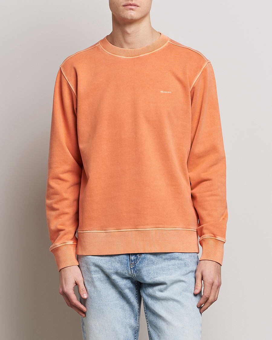 Herre | Trøjer | GANT | Sunbleached Crew Neck Sweatshirt Orange