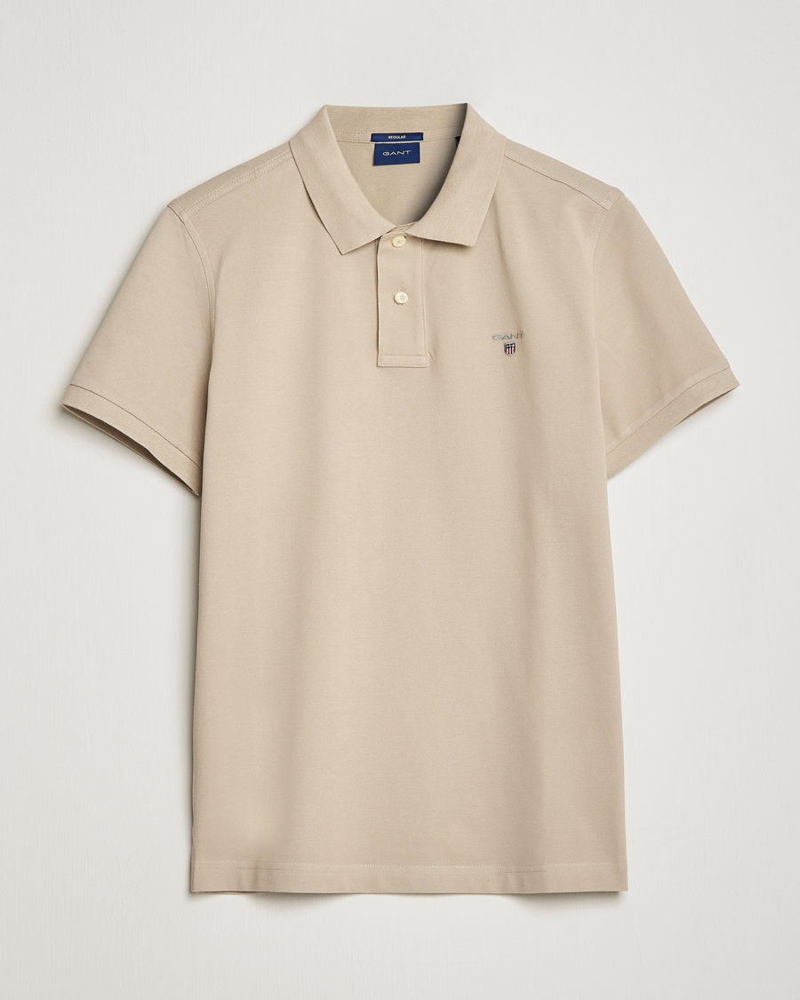 Herre | Polotrøjer | GANT | The Original Polo Concrete Beige