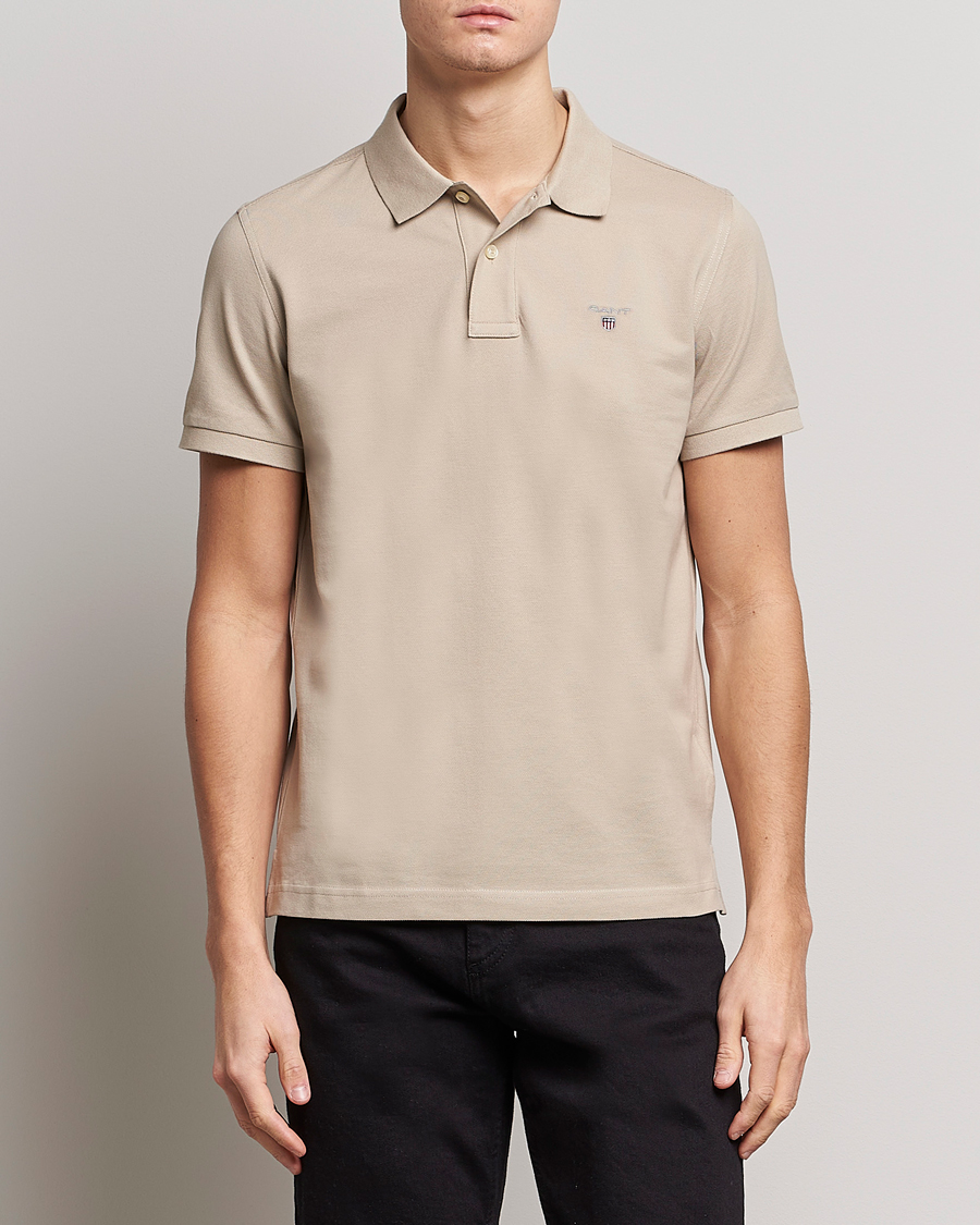Herre | Polotrøjer | GANT | The Original Polo Concrete Beige