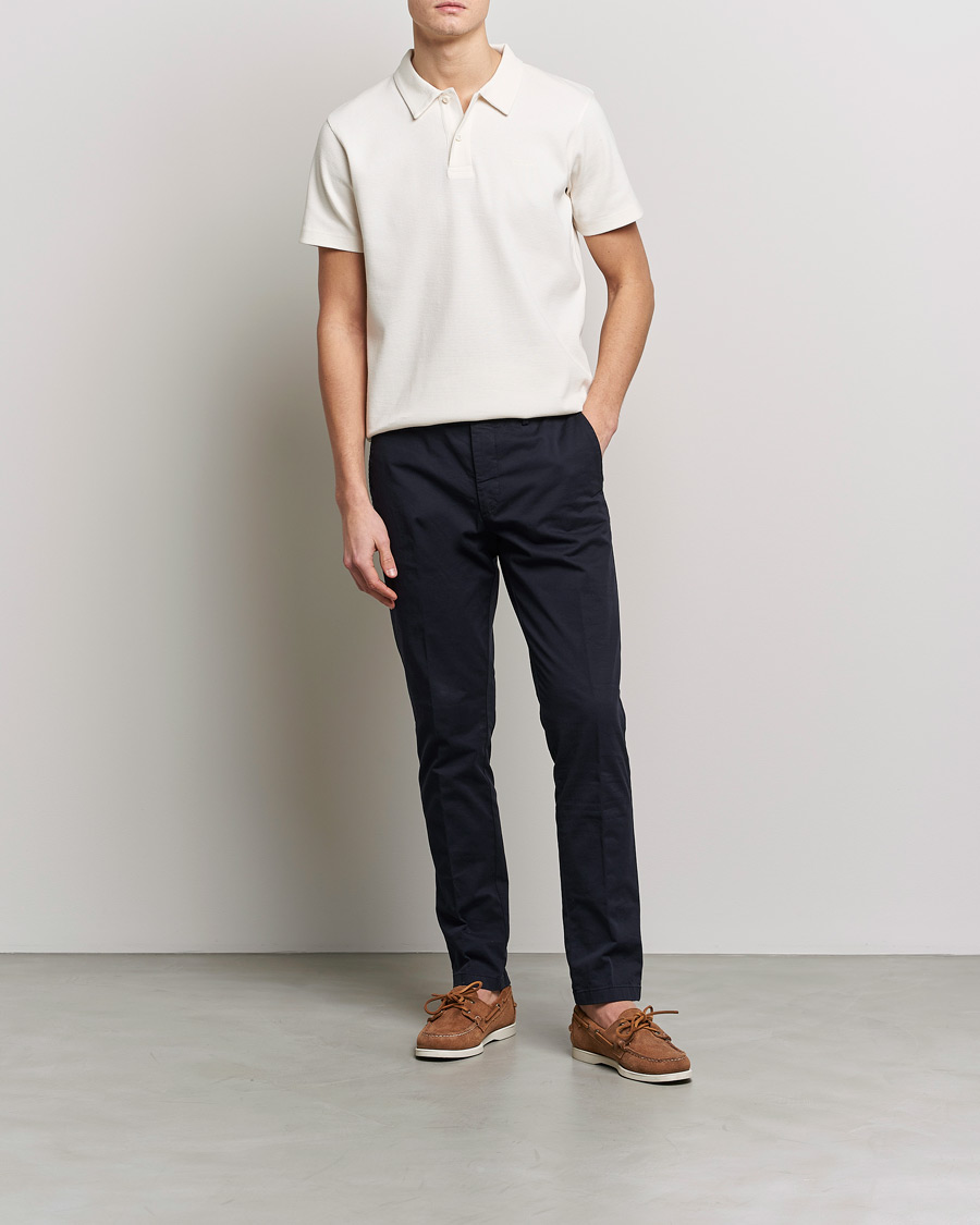 Herre | Polotrøjer | GANT | Waffle Textured Polo Cream