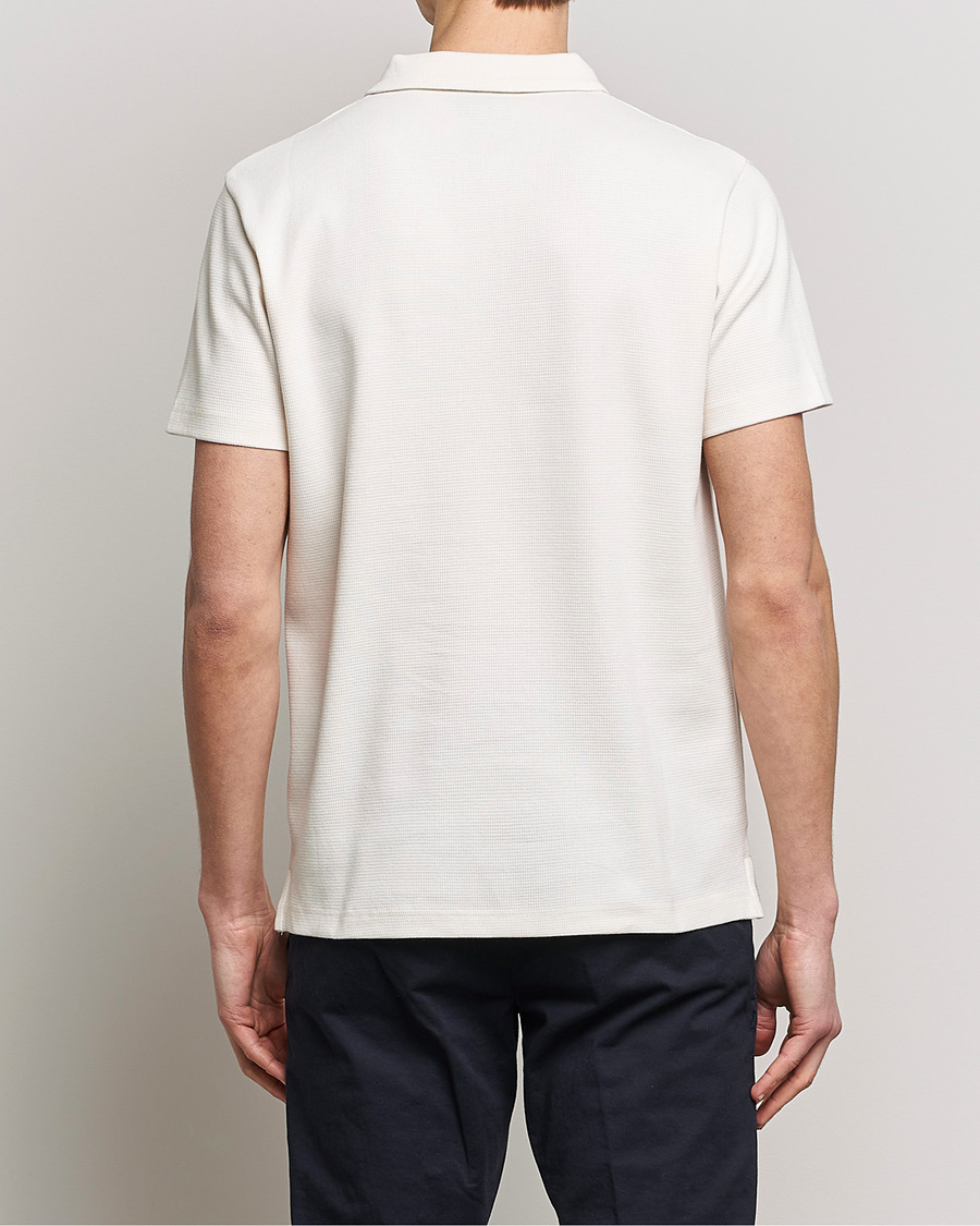 Herre | Polotrøjer | GANT | Waffle Textured Polo Cream