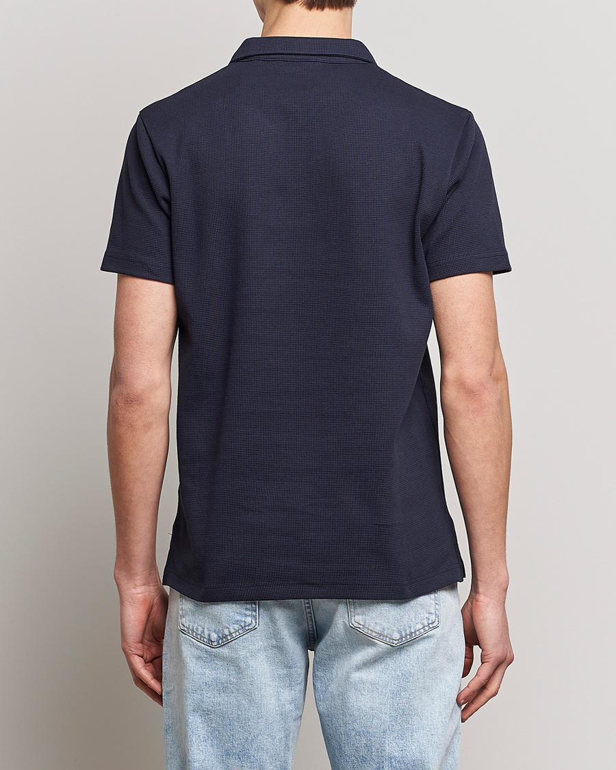 Herre | Polotrøjer | GANT | Waffle Textured Polo Evening Blue