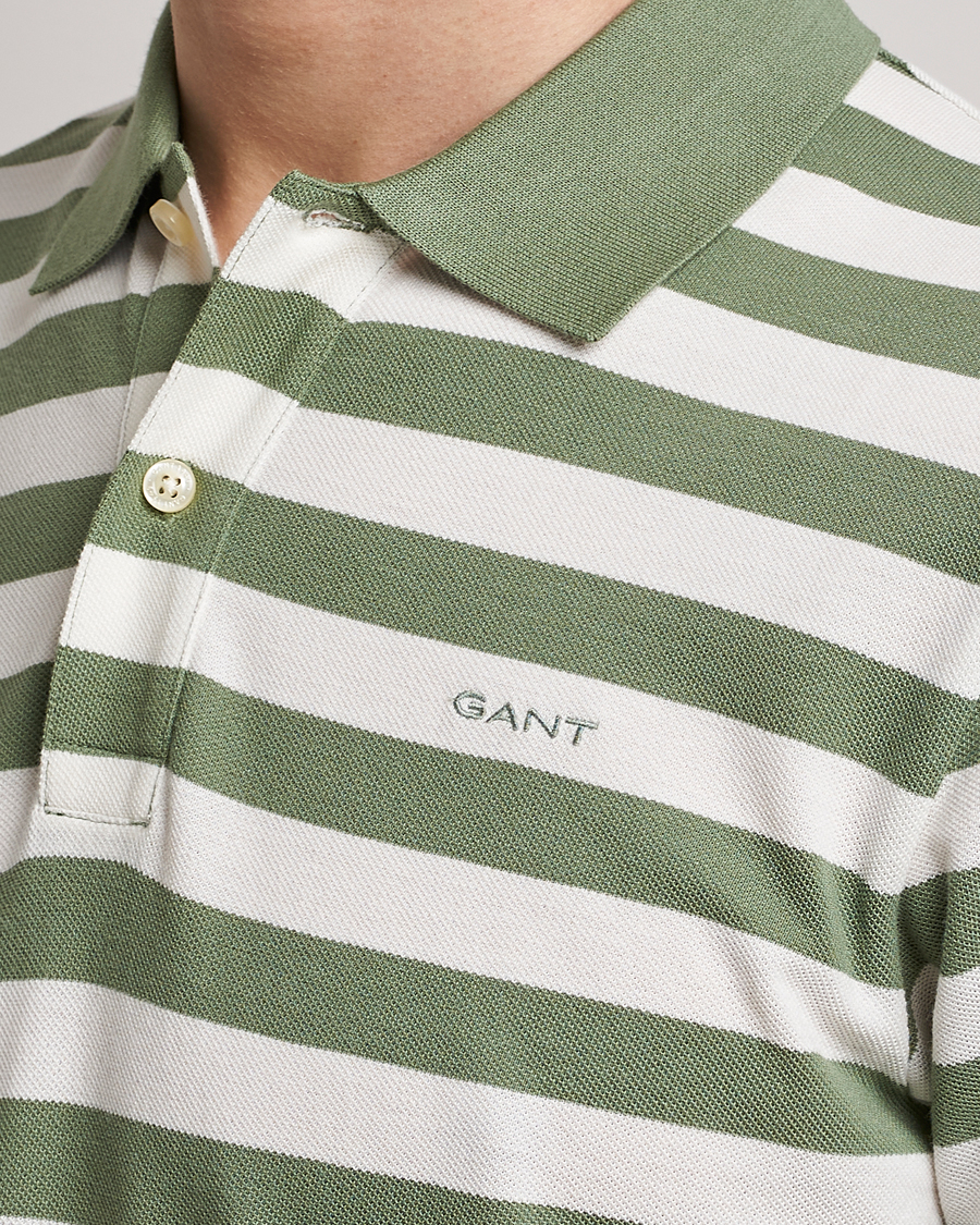 Herre | Polotrøjer | GANT | Striped Polo Calamata Green