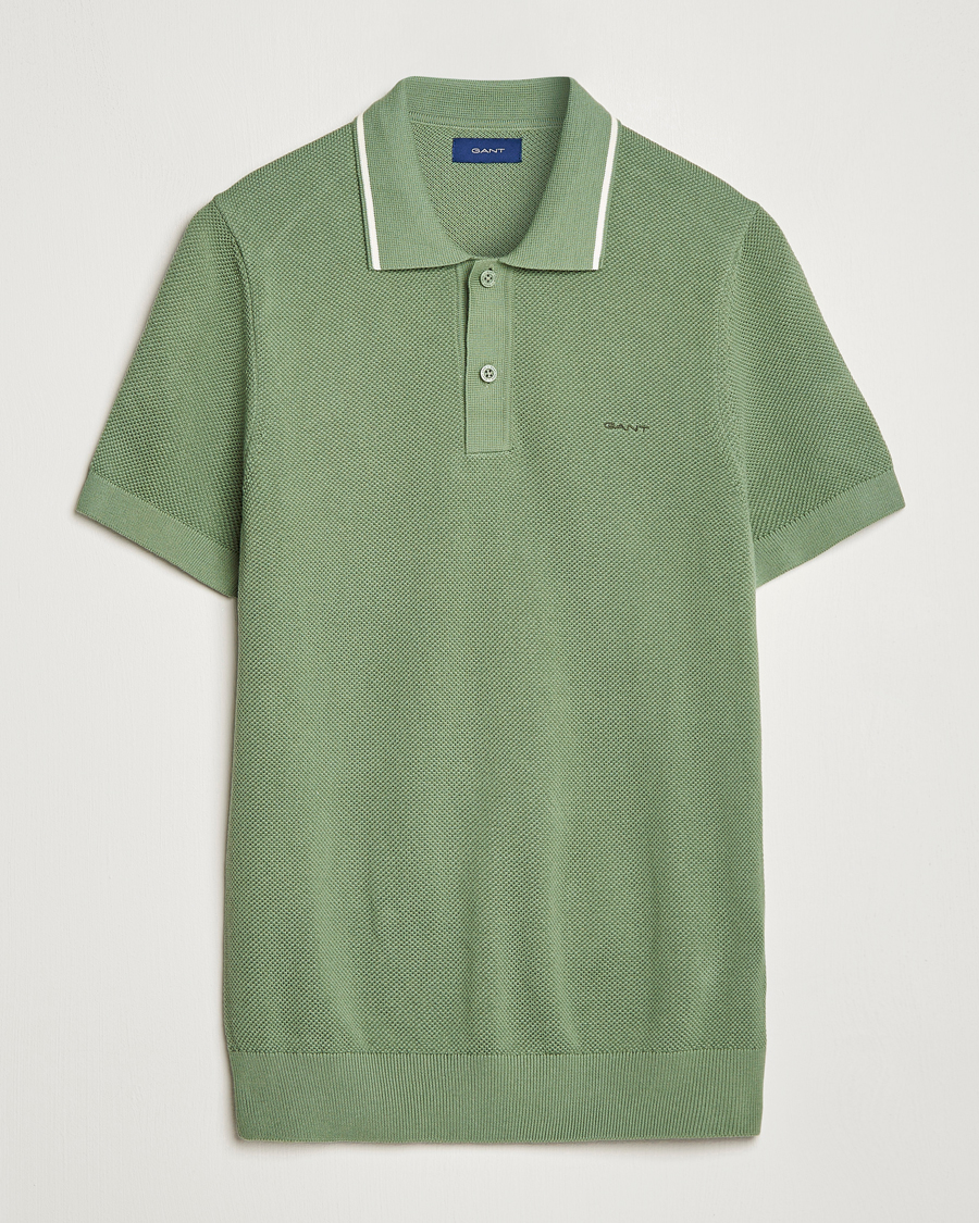Herre | Polotrøjer | GANT | Cotton Knitted Polo Calamata Green