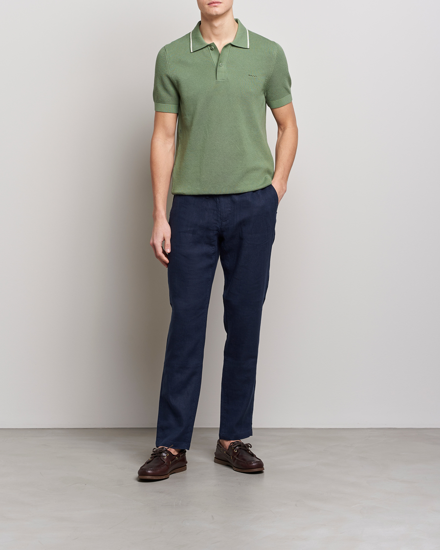 Herre | Polotrøjer | GANT | Cotton Knitted Polo Calamata Green