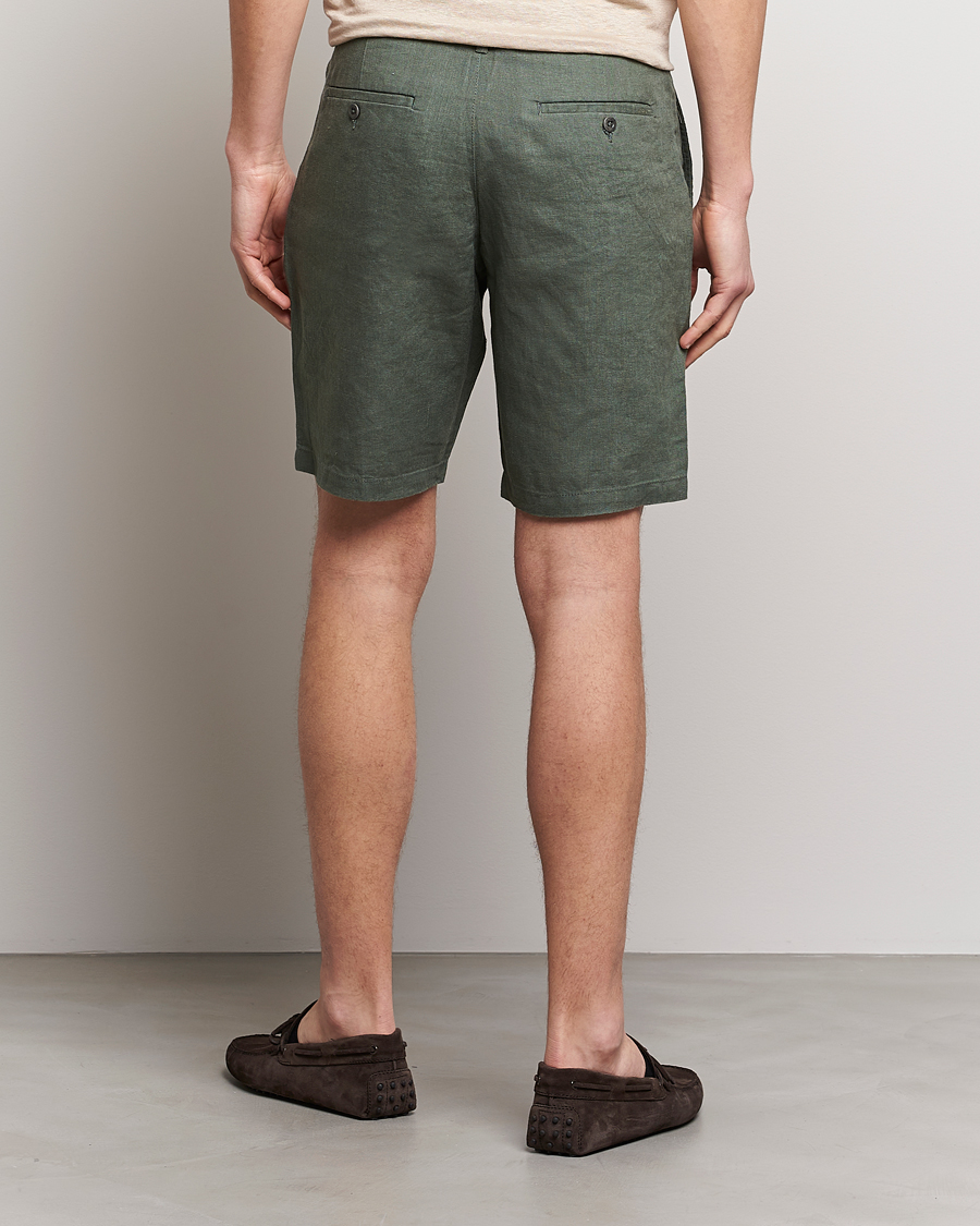 Herre | Shorts | GANT | Relaxed Linen Drawstring Shorts Green Ash