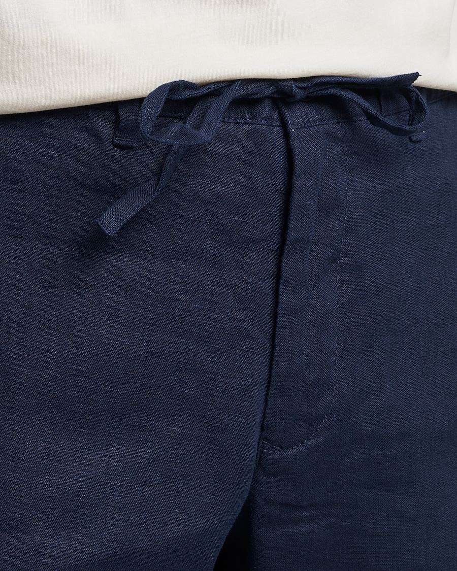 Herre | Shorts | GANT | Relaxed Linen Drawstring Shorts Marine
