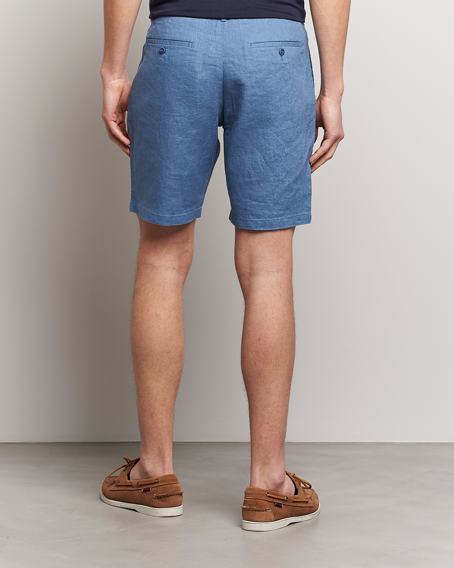 Herre | Shorts | GANT | Relaxed Linen Drawstring Shorts Salty Sea Blue