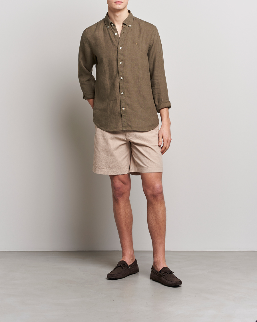 Herre | Shorts | GANT | Seersucker Drawstring Shorts Dry Sand