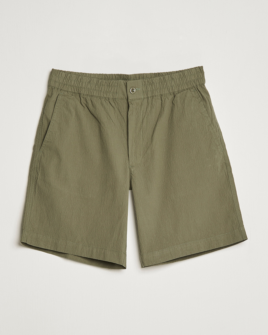 Herre | Shorts | GANT | Seersucker Drawstring Shorts Racing Green