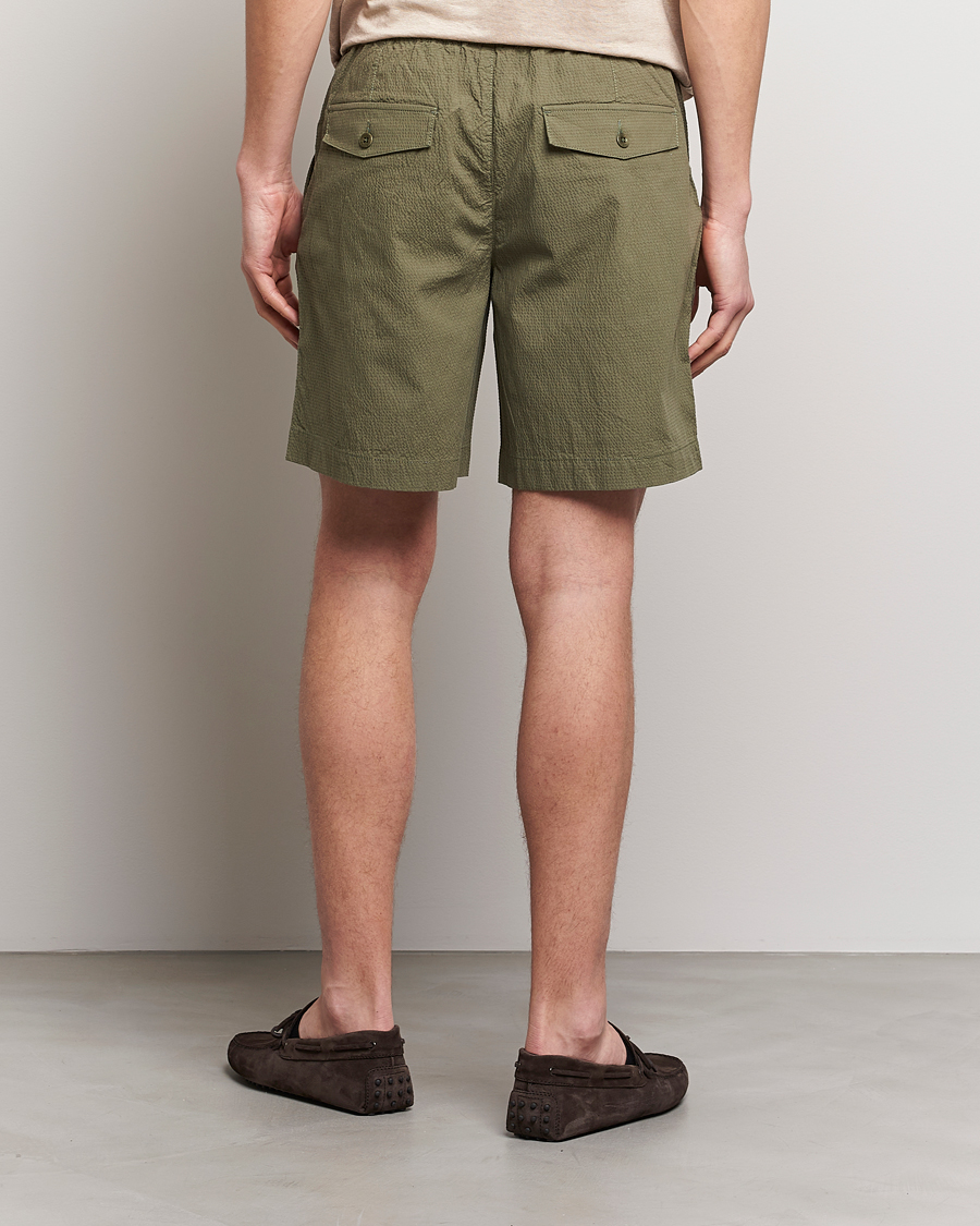 Herre | Shorts | GANT | Seersucker Drawstring Shorts Racing Green