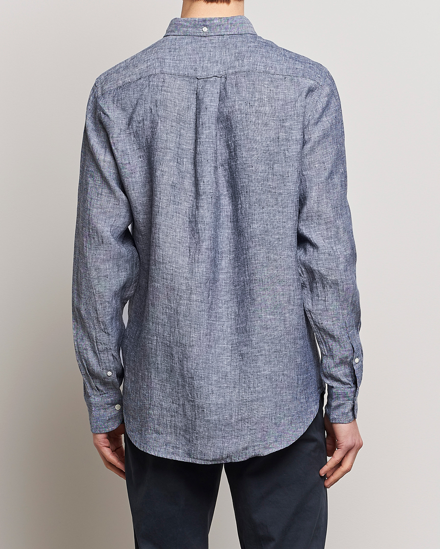 Herre | Skjorter | GANT | Regular Fit Linen Shirt Marine