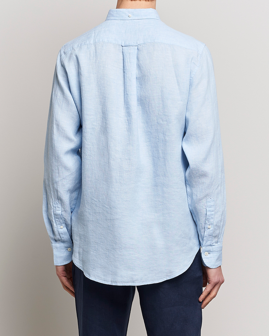 Herre | Skjorter | GANT | Regular Fit Linen Shirt Capri Blue