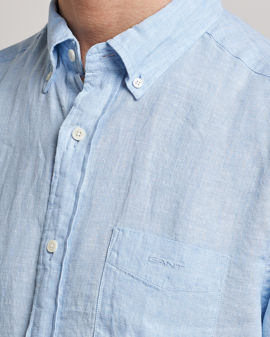 Herre | Skjorter | GANT | Regular Fit Linen Shirt Capri Blue