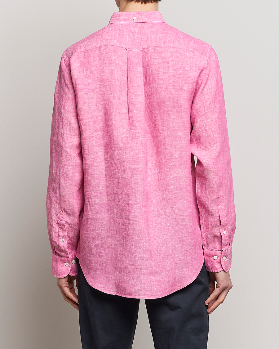 Herre | Skjorter | GANT | Regular Fit Linen Shirt Pink