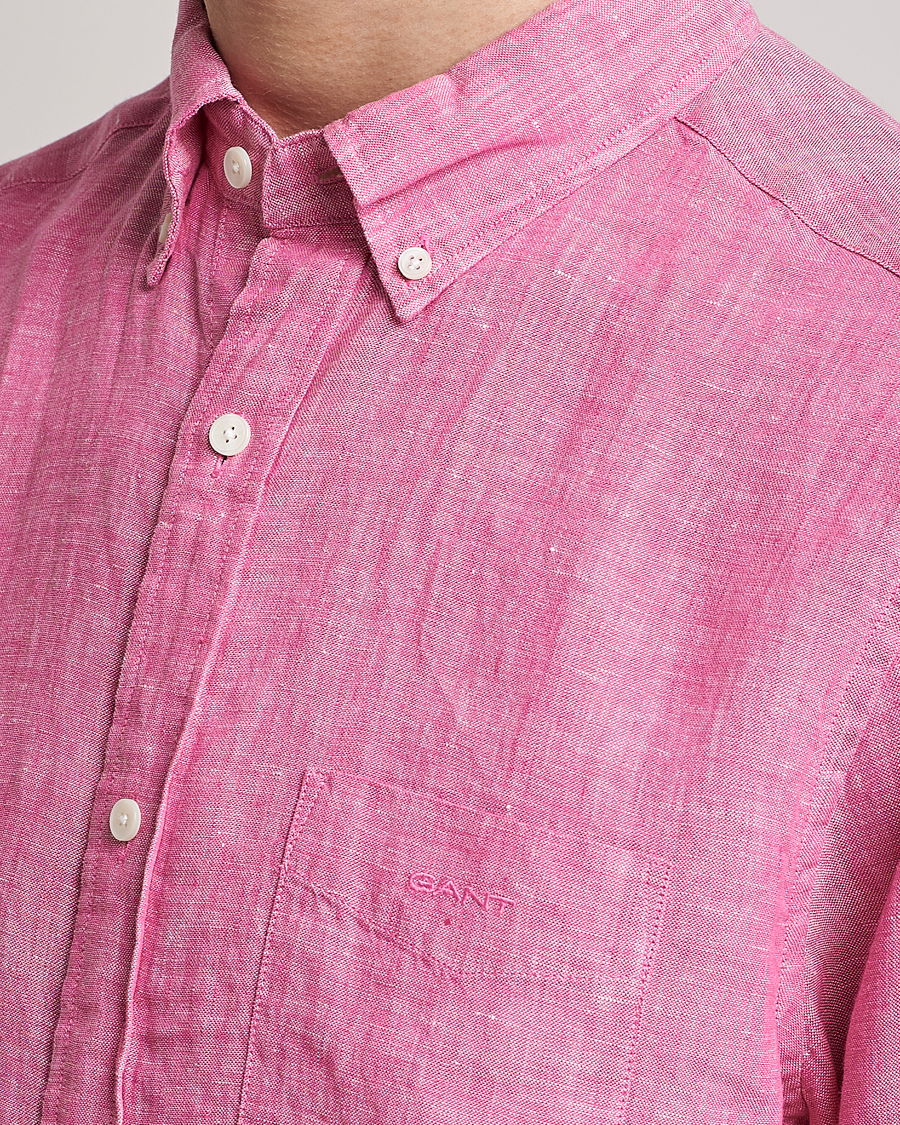 Herre | Skjorter | GANT | Regular Fit Linen Shirt Pink