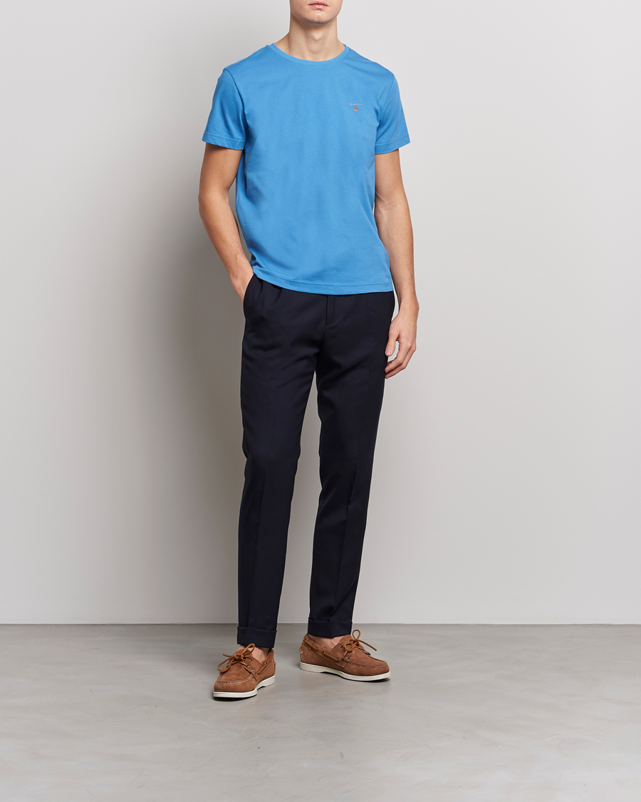 Herre | T-Shirts | GANT | The Original T-Shirt Day Blue