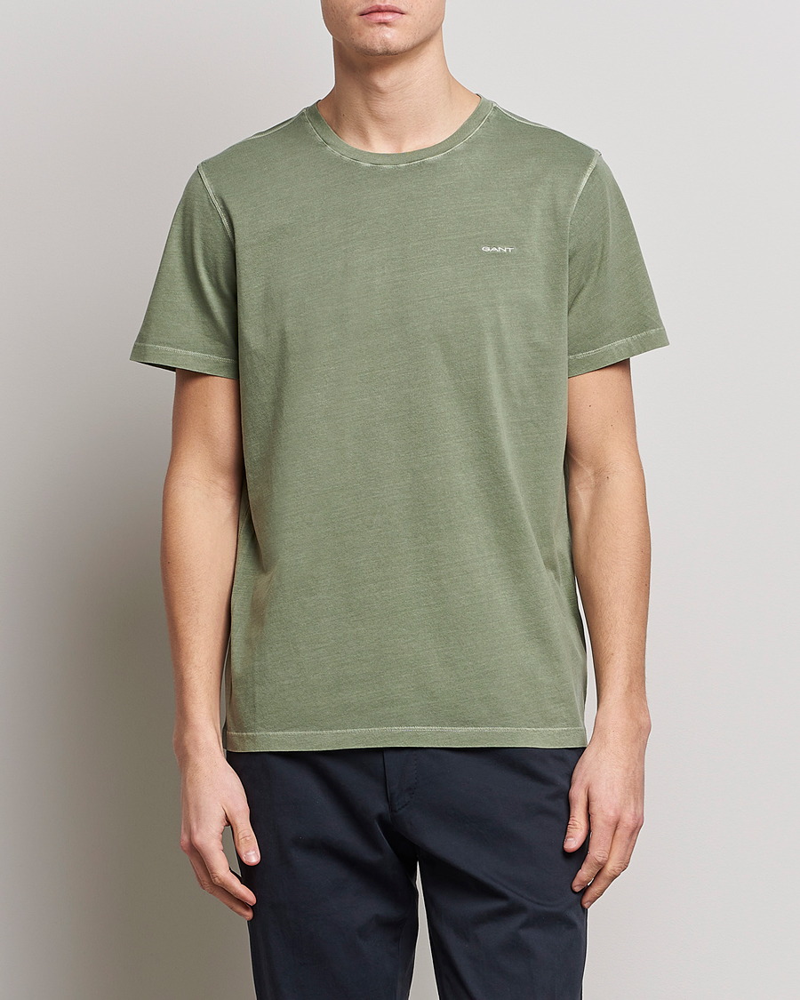 Herre | Preppy Authentic | GANT | Sunbleached T-Shirt Kalamata Green