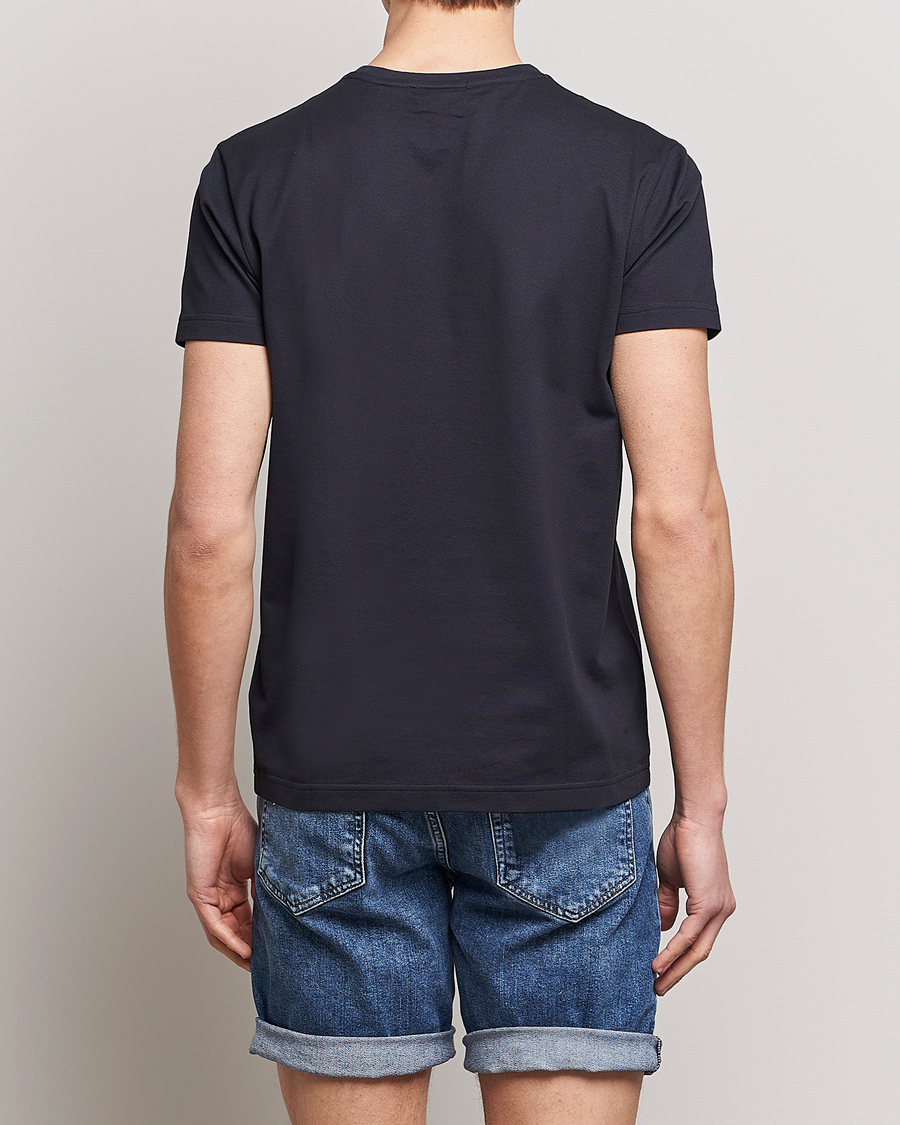 Herre | T-Shirts | GANT | Cotton Pique Crew Neck T-Shirt Black