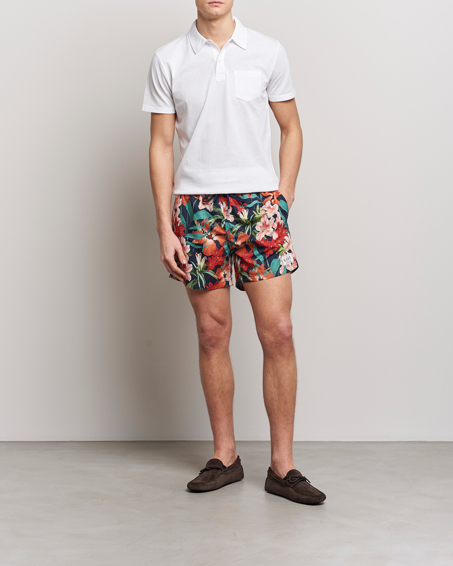 Herre | Badebukser | GANT | Printed Flower Swimshorts Marine Multi