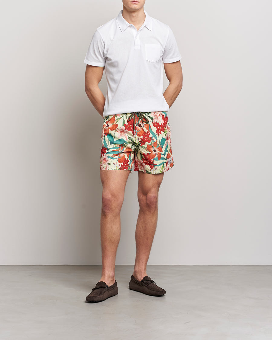 Herre | Badebukser | GANT | Printed Flower Swimshorts Yellow Multi
