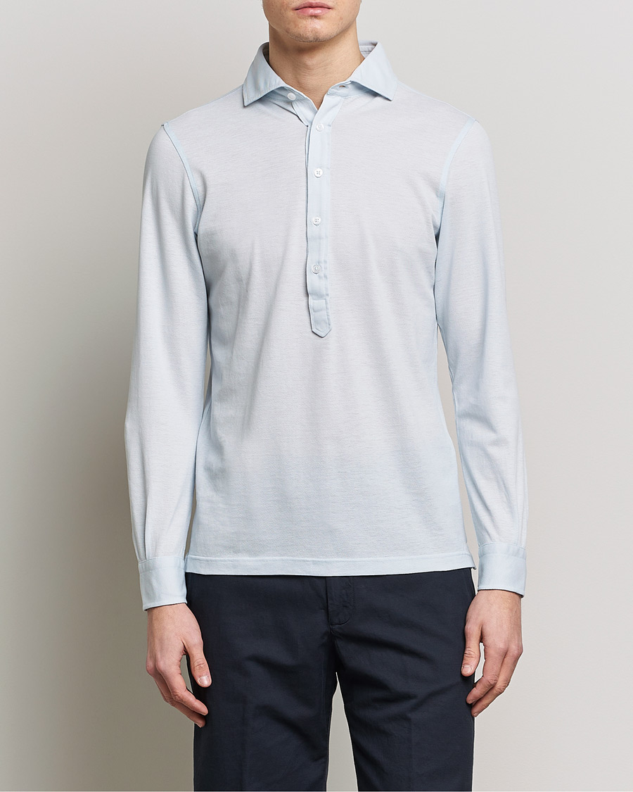 Herre | Casualskjorter | Gran Sasso | Popover Shirt Light Blue