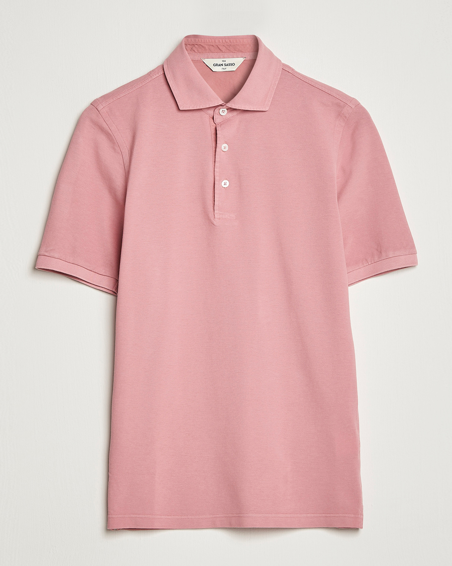 Herre | Polotrøjer | Gran Sasso | Washed Polo Pink
