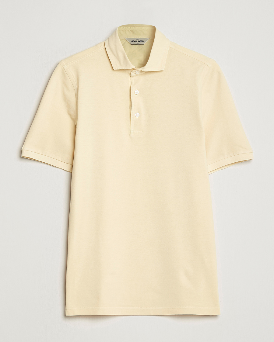 Herre | Polotrøjer | Gran Sasso | Washed Polo Yellow