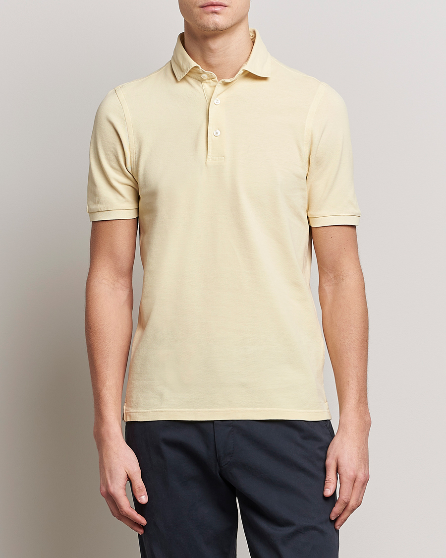 Herre | Polotrøjer | Gran Sasso | Washed Polo Yellow