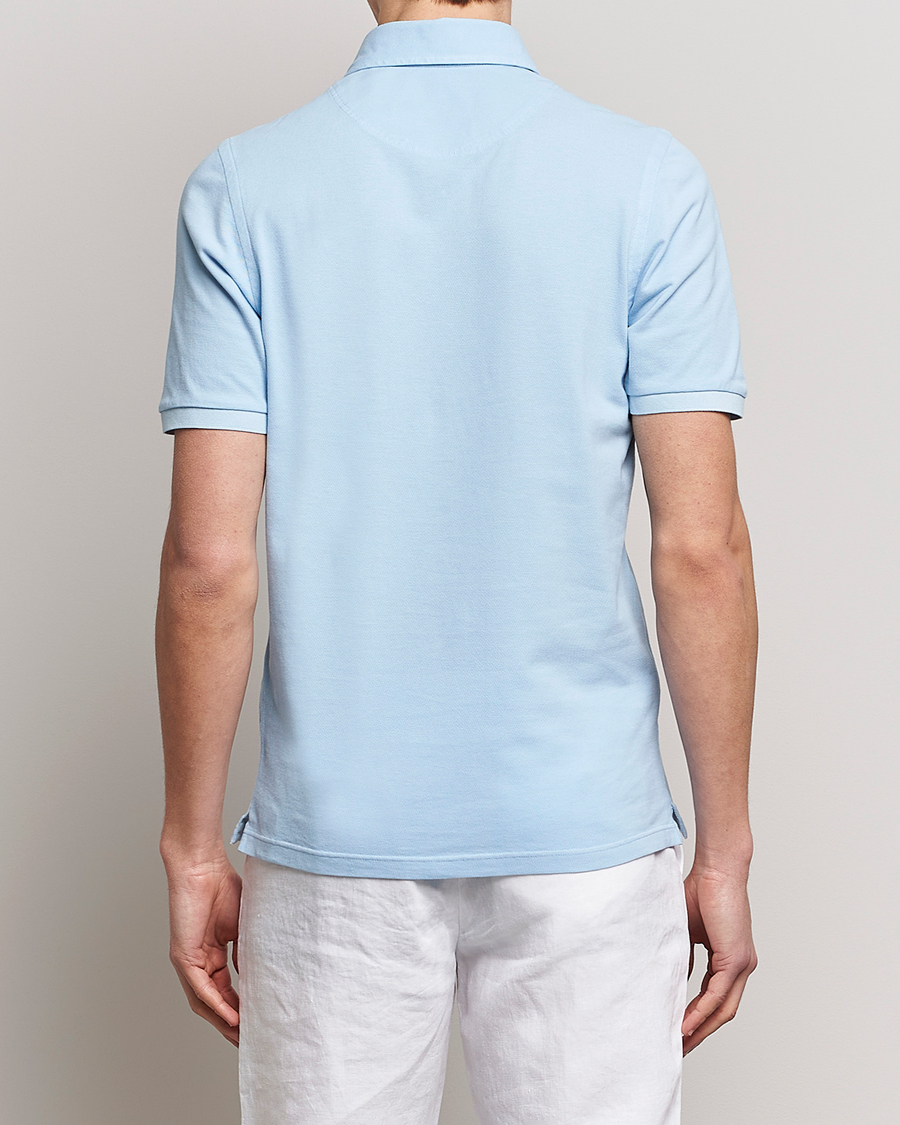 Herre | Polotrøjer | Gran Sasso | Washed Polo Light Blue