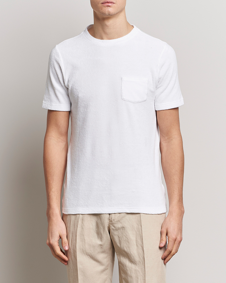 Herre | T-Shirts | Gran Sasso | Cotton Terry Tee White