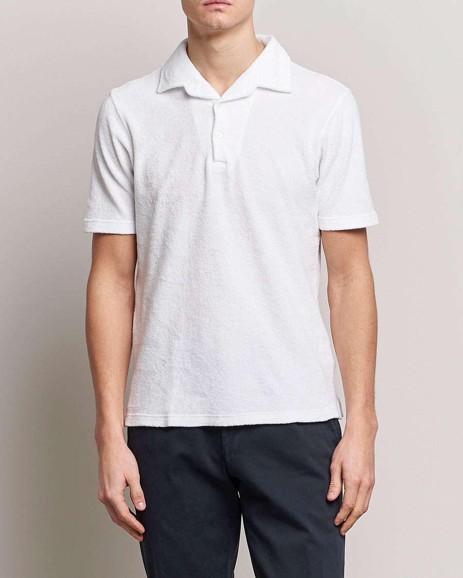 Herre | Polotrøjer | Gran Sasso | Cotton Terry Polo White