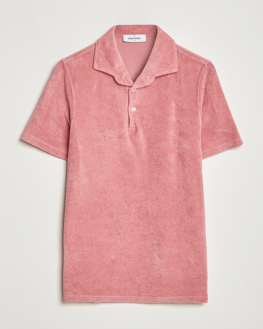 Herre | Polotrøjer | Gran Sasso | Cotton Terry Polo Washed Pink