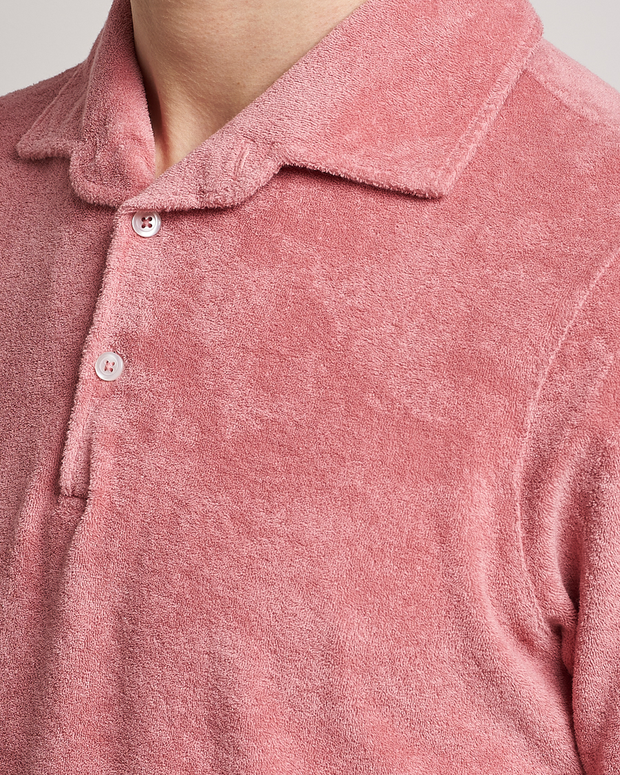 Herre | Polotrøjer | Gran Sasso | Cotton Terry Polo Washed Pink