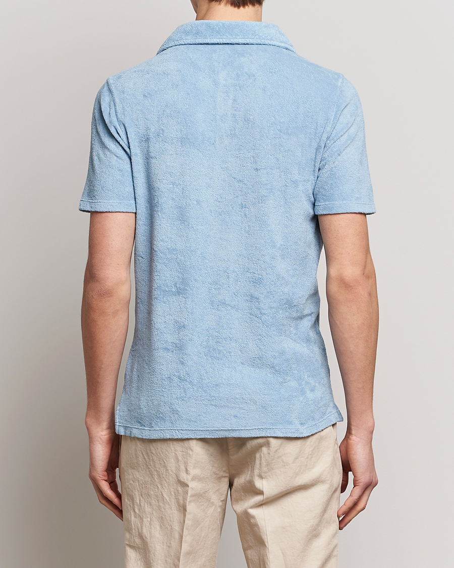 Herre | Polotrøjer | Gran Sasso | Cotton Terry Polo Light Blue