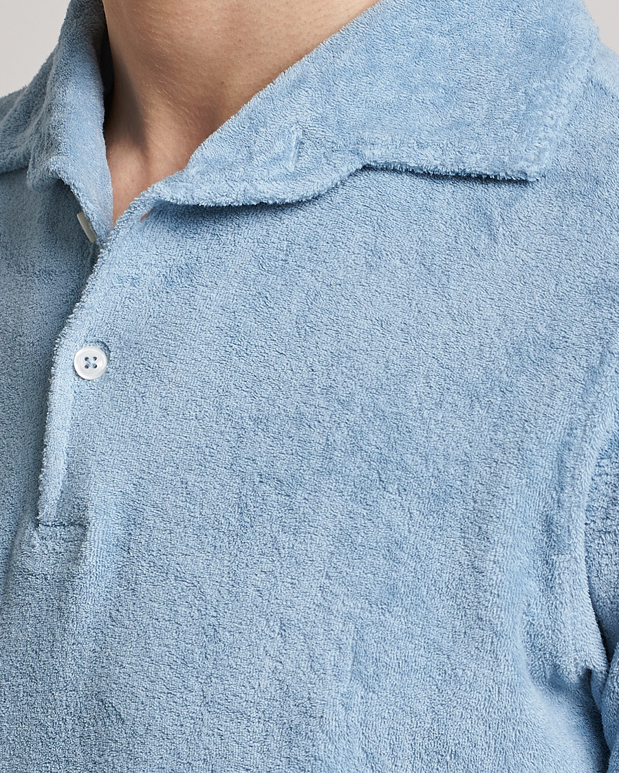 Herre | Polotrøjer | Gran Sasso | Cotton Terry Polo Light Blue