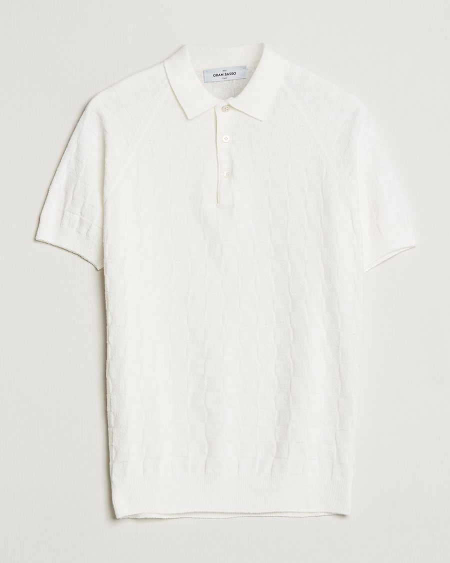 Herre | Polotrøjer | Gran Sasso | Structured Terry Polo White