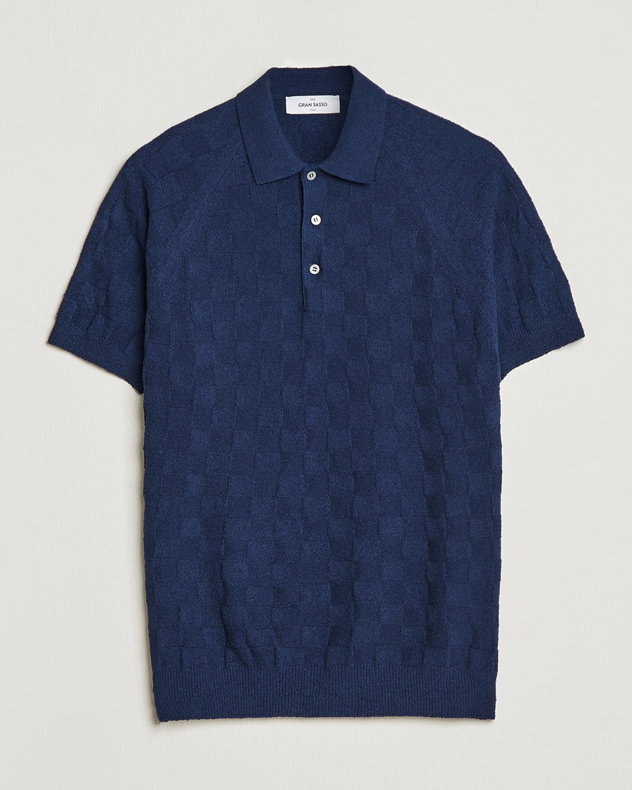Herre | Polotrøjer | Gran Sasso | Structured Terry Polo Navy