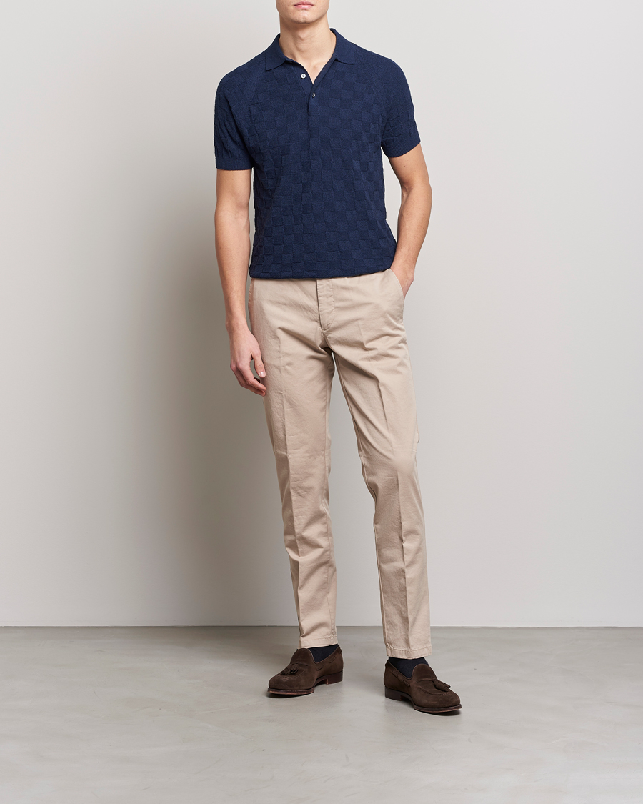 Herre | Polotrøjer | Gran Sasso | Structured Terry Polo Navy