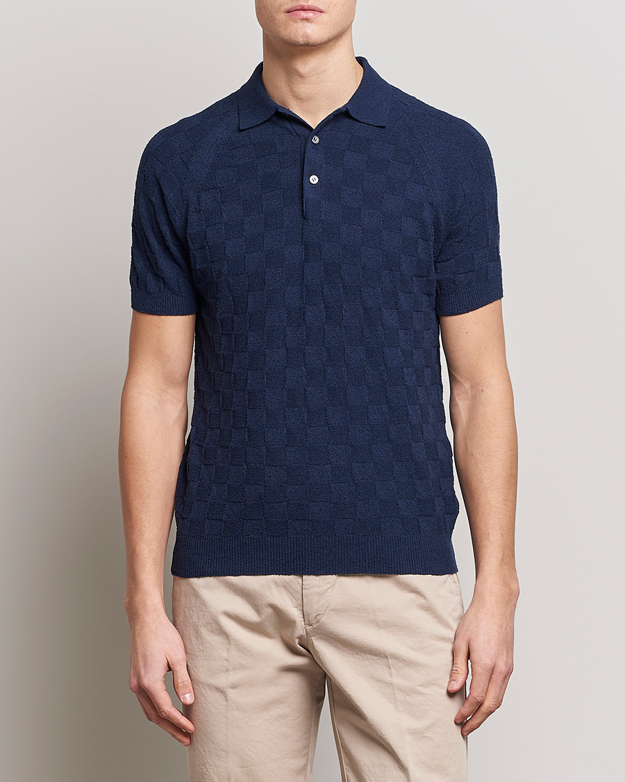 Herre | Polotrøjer | Gran Sasso | Structured Terry Polo Navy